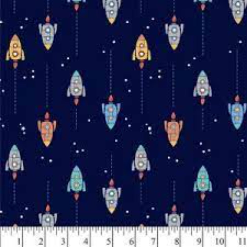 Handmade Blanket, Burp Rag/ Security Blanket, and Bib Spaceships Navy