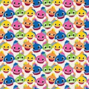 Baby Shark Family Packed Cotton Fabric