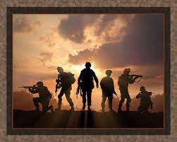Always Ready to Defend Patriotic Panel Cotton Fabric