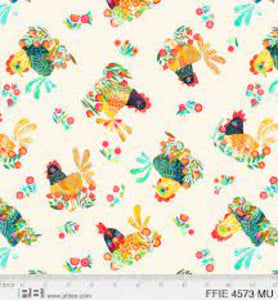 Feathered Fiesta Chicken Cotton Fabric
