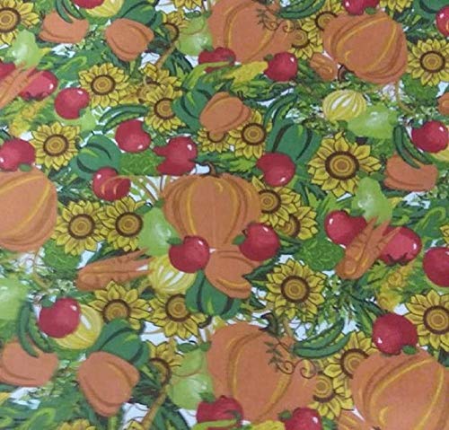 Autumn Sunflowers Cotton Fabric