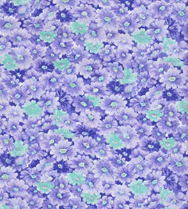 Keepsake Packed Floral Lilac Cotton Calico Fabric