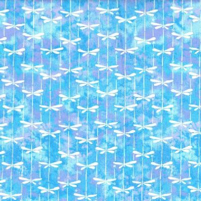 Dragonflies Blue/Purple Cotton Fabric