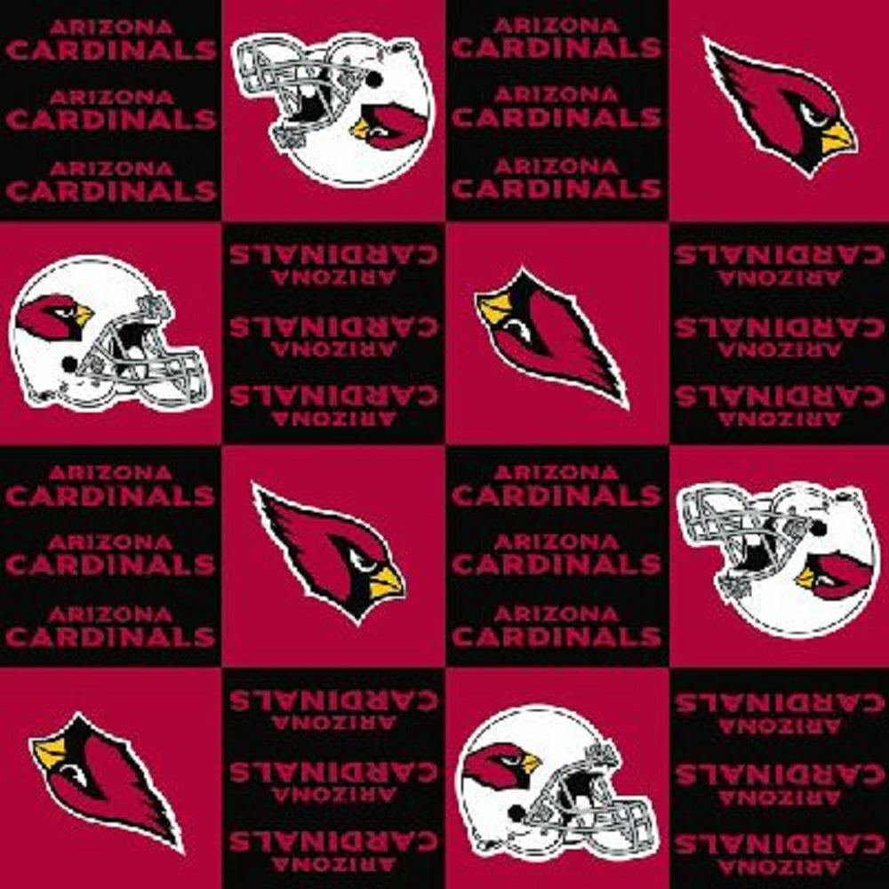Arizona Cardinals Checker Fleece Fabric