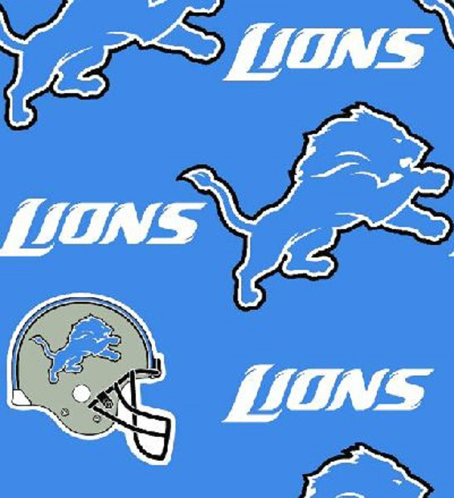 Lions Solid Blue Fleece