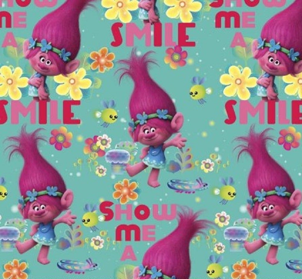 Trolls Smile Cotton Fabric