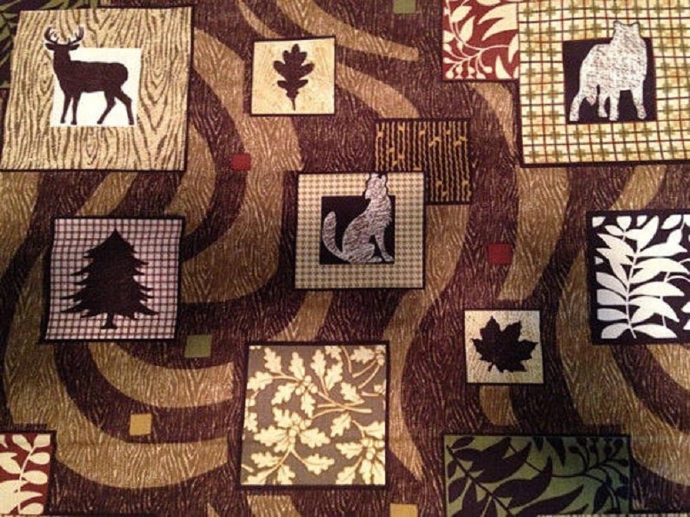 Wildlife Leaves Cotton Fabric