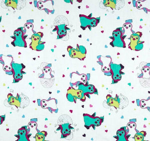Hatchimals Hearts Cotton Fabric