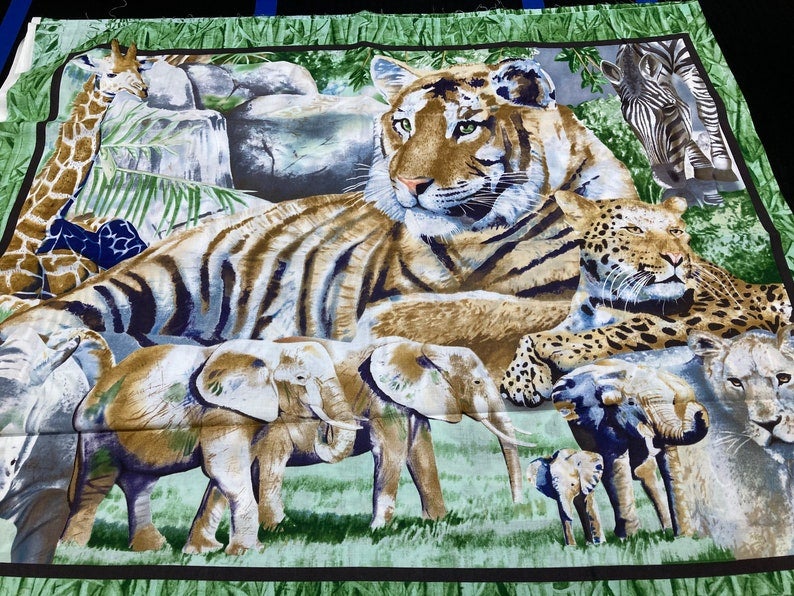 Jungle Cotton Panel Fabric
