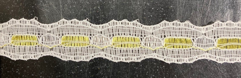 1/2” Wide White and Yellow Trim