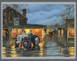 Farm "Shop Talk" Panel Cotton Fabric