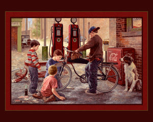 Bike Patrol Panel Cotton Fabric