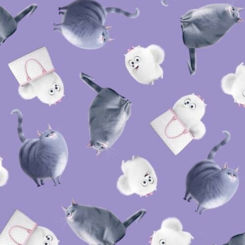 The Secret Life of Pets Chloe & Gidget Purple Cotton Fabric