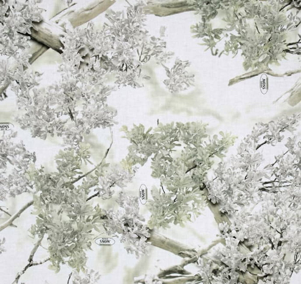 King Camo Snow Cotton Fabric
